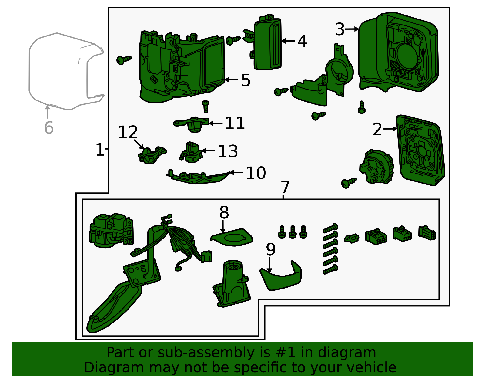 R07-06，07　オーダーページ 87940-6A570 - Mirror Assembly 2024-2025 Toyota Land Cruiser