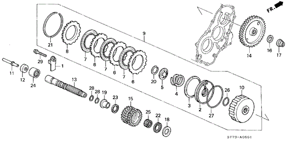 AT Secondary Shaft for 1997 Acura Integra #0