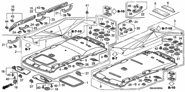 Roof Lining for 2006 Honda CR-V #0