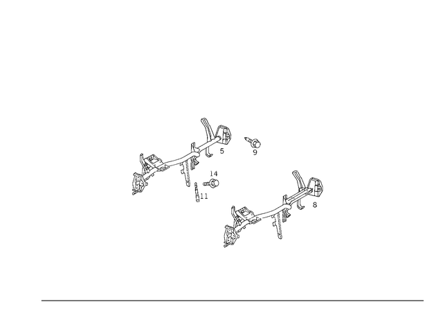 2026200386 - Front Panel: Carrier for Mercedes-Benz: C220, C230, C280, C43 AMG Image image