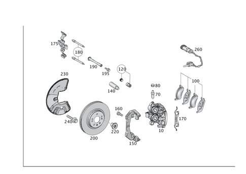 Front Wheel Brake for 2016 Mercedes-Benz GL350 #0