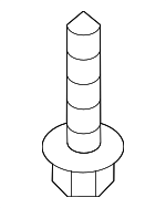 N90698606 - Body: Instrument Panel Screw for Volkswagen: Arteon, Atlas, Atlas Cross Sport, Beetle, CC, Eos, Golf, Golf Alltrack, Golf R, Golf SportWagen, GTI, ID. Buzz, ID.4, Jetta, Passat, R32, Rabbit, Taos, Tiguan, Tiguan Limited, Touareg Image