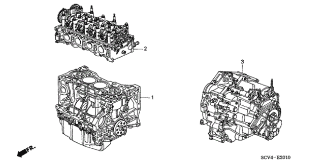 Engine Assy. - Transmission Assy. for 2005 Honda Element #0
