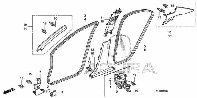 Pillar Garnish for 2012 Acura TSX #0
