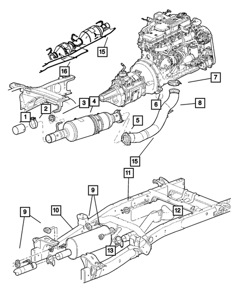 Exhaust System for 2007 Dodge Ram 3500 #0
