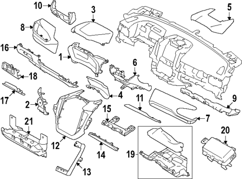 Instrument Panel Components for 2025 Subaru Forester #0
