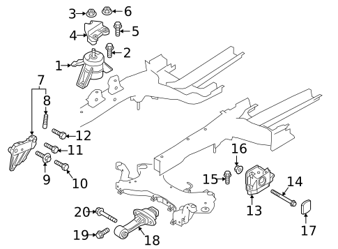 Engine & Trans Mounting for 2020 Kia Optima #0