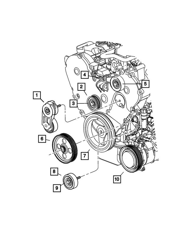 4861643AB - Cooling: Idler Pulley for Mopar Image
