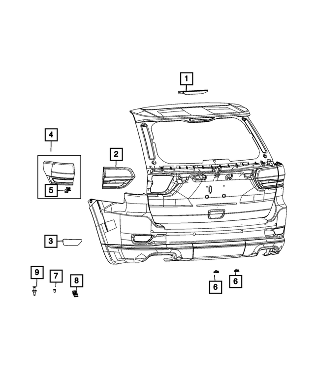 68236136AF - Electrical: Backup Lamp, Right for Mopar Image image