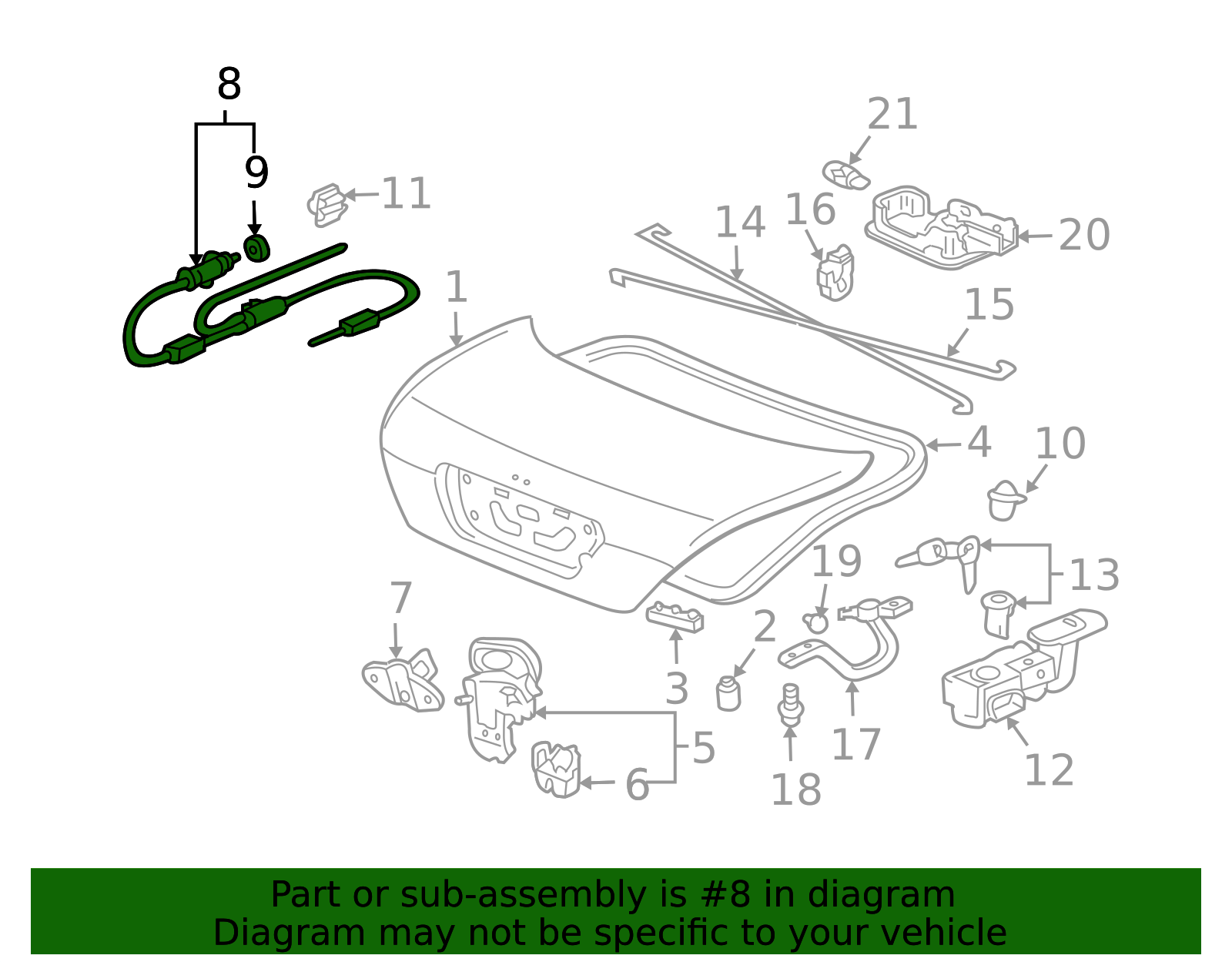 2003-2007 Honda Accord Release Cable 74880-SDN-306 | Honda Factory