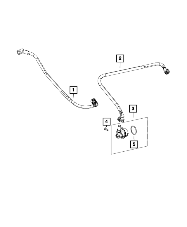 68548886AC - Engine: Pcv Valve for Chrysler: Pacifica, Voyager | Dodge: Durango | Jeep: Gladiator, Grand Cherokee, Grand Cherokee L, Wrangler | Ram: 1500, ProMaster 1500, ProMaster 2500, ProMaster 3500 Image