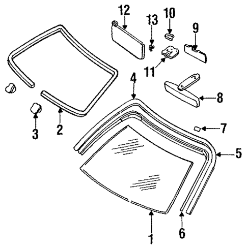 Glass - Windshield for 1996 INFINITI Q45 #0