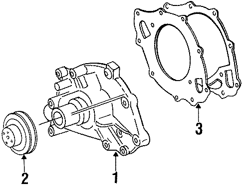 Water Pump for 1995 Mercury Cougar #0