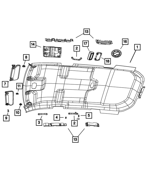 1UK35HDAAA - Interior Trim: Headliner for Mopar Image