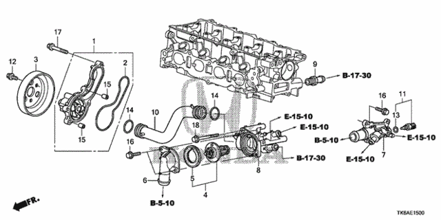 Water Pump for 2013 Honda Fit #0