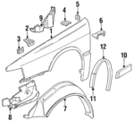 5256403 - Body: Splash Shield for Chrysler: LeBaron, TC Maserati | Dodge: Daytona, Spirit Image