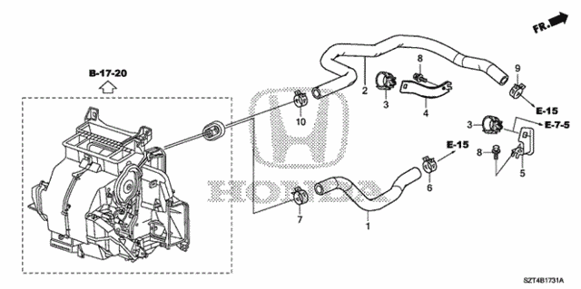 Water Hose for 2012 Honda CR-Z #0