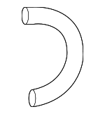 79121058F - : Engine Coolant Hose for Audi Image