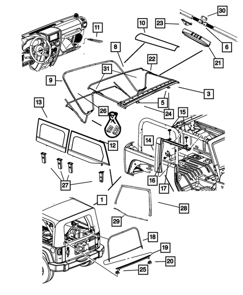 Roof for 2011 Jeep Wrangler #0