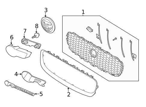 Grille & Components for 2021 Jaguar F-Type #0