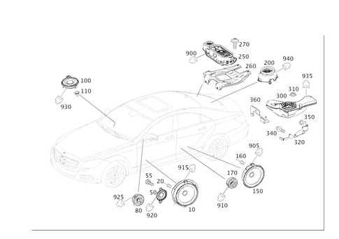 Loudspeaker for 2012 Mercedes-Benz CLS 63 AMG&reg; #0