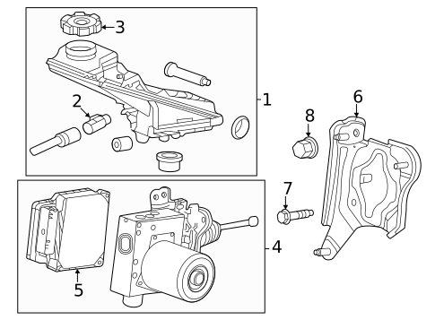 Master Cylinder - Components On Dash Panel for 2023 Chevrolet Equinox #0