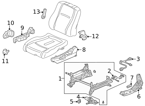 Tracks & Components for 1998 Honda Accord #4
