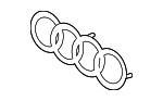 893853605 - Body: Ornament for Audi: 80, 80 Quattro, 90, 90 Quattro, Cabriolet, Coupe Quattro Image