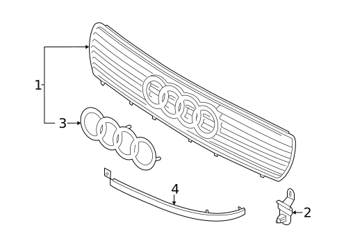 Grille for 1994 Audi 90 Quattro #0