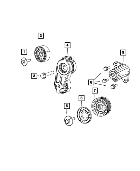 Pulleys and Related Parts for 2026 Dodge Durango #0