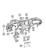 6507045AA - Interior Trim: Hex Head Bolt And Washer for Chrysler: 200, 300, Pacifica, Town &amp; Country | Dodge: Charger, Dakota, Dart, Durango, Grand Caravan, Ram 1500, Ram 2500, Ram 3500 | Jeep: Cherokee, Compass, Grand Cherokee, Grand Cherokee WK | Ram: 1500, 2500, 3500, C/V, Dakota Image
