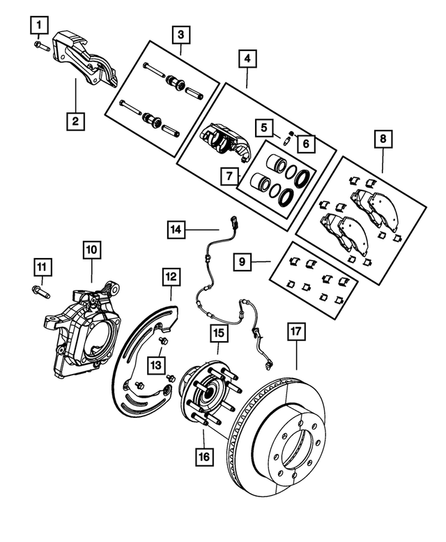 R8453092AB - Brakes: Disc Brake Caliper Assembly, Remanufactured, Right for Mopar Image image