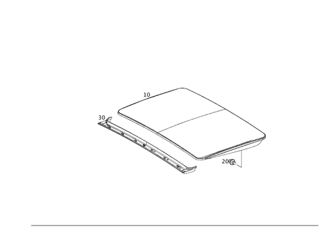 Sliding/Lifting Roof Plate for 2008 Mercedes-Benz CLK63 AMG #0