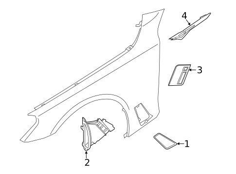 Exterior Trim - Fender for 2023 BMW 540i xDrive #0