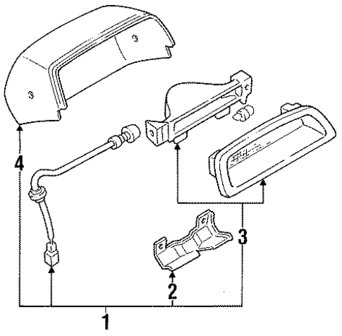 High Mount Lamps for 1991 Mercury Tracer #1
