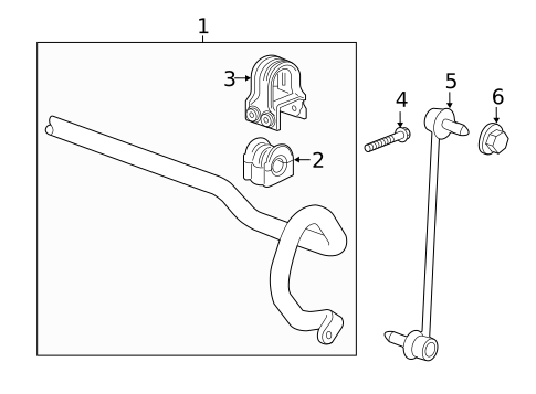Stabilizer Bar & Components for 2017 Chevrolet Malibu #1