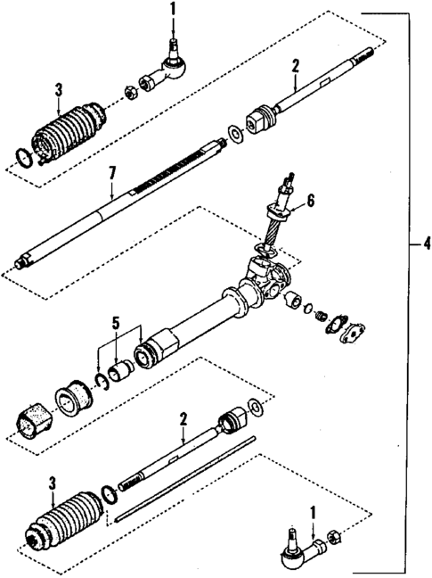 Steering Gear & Linkage for 1987 Subaru DL #2