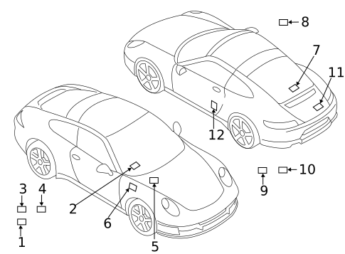 Labels for 2020 Porsche 911 #0
