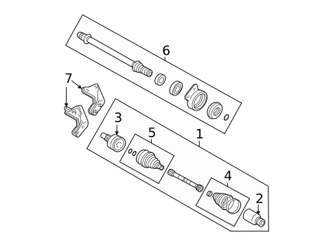 Drive Axles for 2005 Ford Escape #0