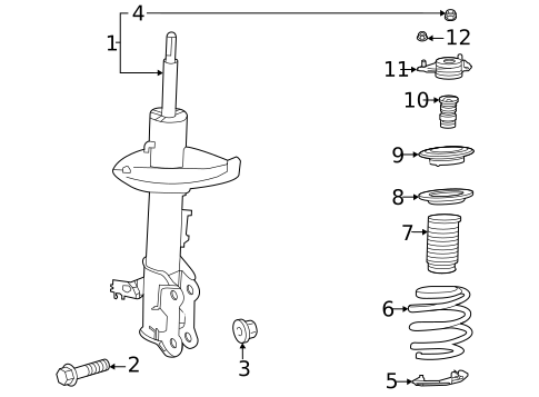 Struts & Components for 2024 Toyota Sienna #0