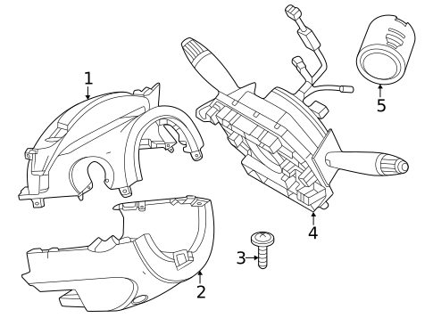 Shroud, Switches & Levers for 2024 Fiat 500E #0