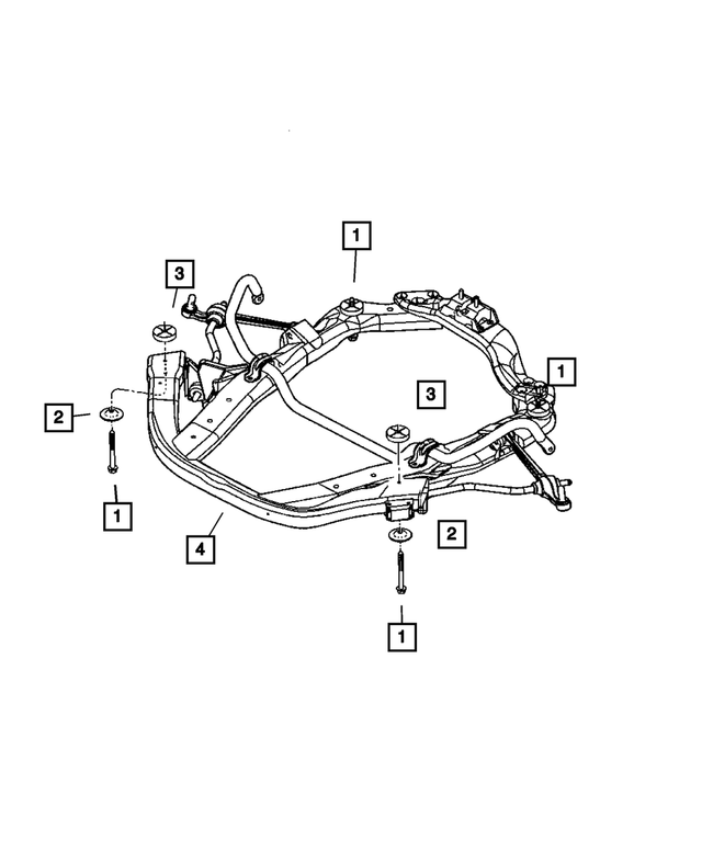 4782133 - Engine Mounting: Cradle Isolator, Front for Mopar Image