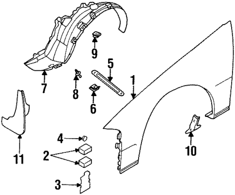 Fender & Components for 1996 Nissan Maxima #0