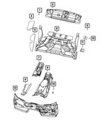 6508463AA - Interior Trim: Plastic Nut for Chrysler: 300, Aspen | Dodge: Caliber, Challenger, Charger, Durango, Magnum | Jeep: Commander, Grand Cherokee, Grand Cherokee L, Grand Cherokee WK Image