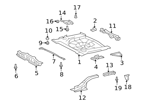 Rear Floor & Rails for 2014 Scion xB #0
