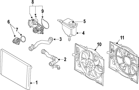 Cooling System for 2009 BMW 550i #0