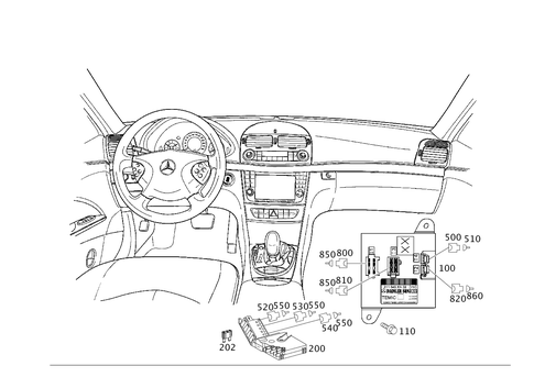 Electrical Compartment in Co-Driver Legroom for 2006 Mercedes-Benz E320 #0