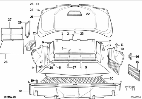 Luggage Compartment for 1992 BMW 850Ci #0