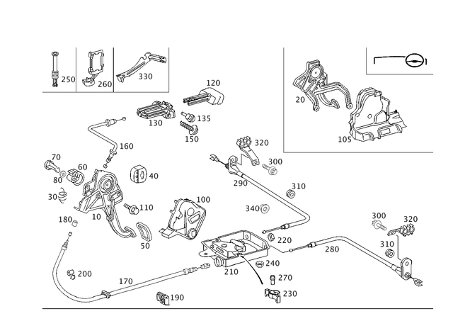 2204201284 - Brakes: Parking Brake for Mercedes-Benz Image image