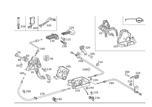 Foot Operated Parking Brake for 2005 Mercedes-Benz C230 #0